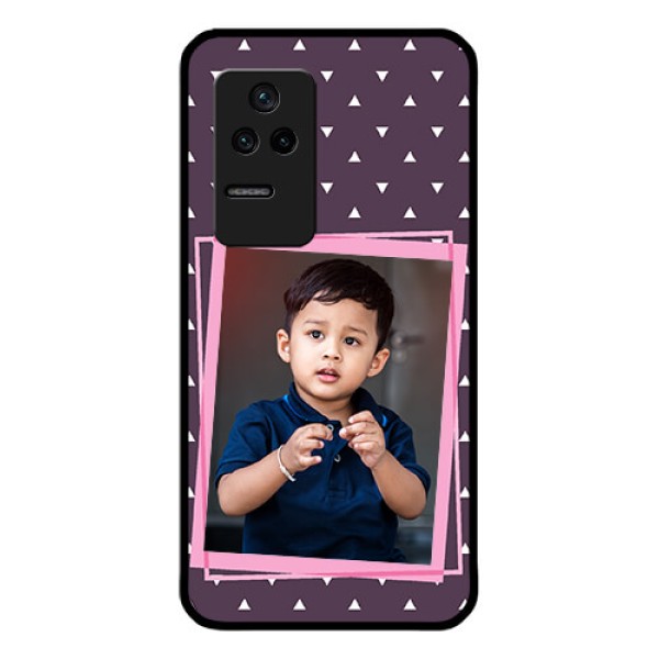 Poco F4 5G Custom Glass Mobile Case - Triangle Pattern Dotted Design Poco F4 5G Custom Glass Mobile Case - Triangle Pattern Dotted Design