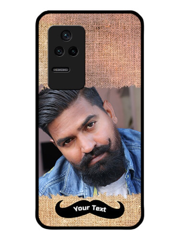 Custom Poco F4 5G Personalized Glass Phone Case - with Texture Design