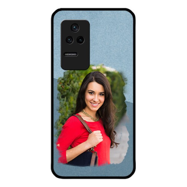 Poco F4 5G Custom Glass Mobile Case - Grunge Line Art Design