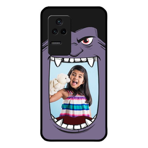 Poco F4 5G Custom Glass Phone Case - Angry Monster Design