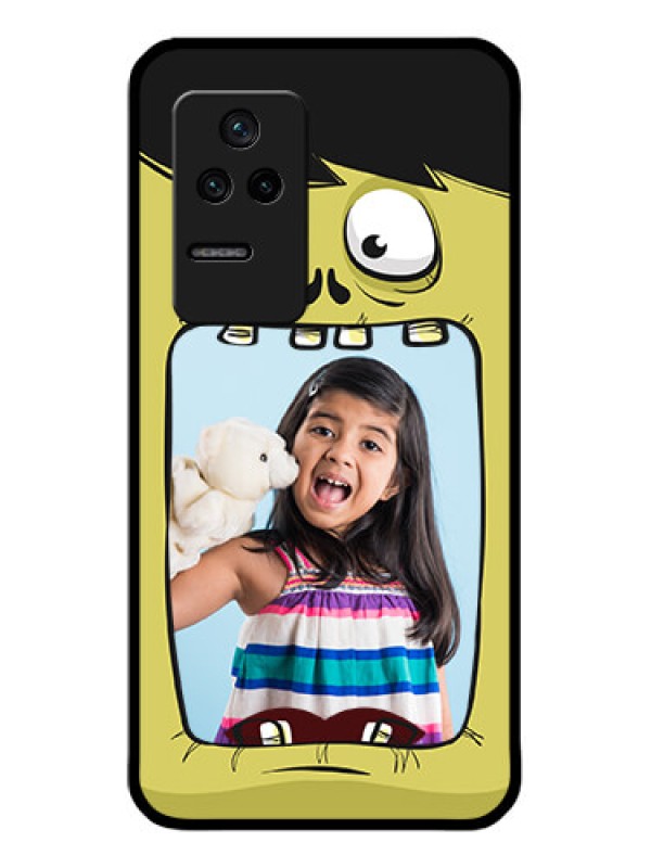 Custom Poco F4 5G Personalized Glass Phone Case - Cartoon monster back case Design