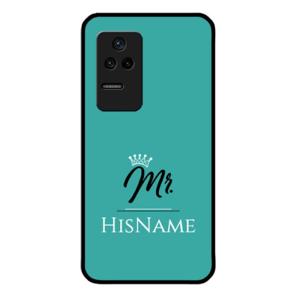 Poco F4 5G Custom Glass Phone Case Mr with Name