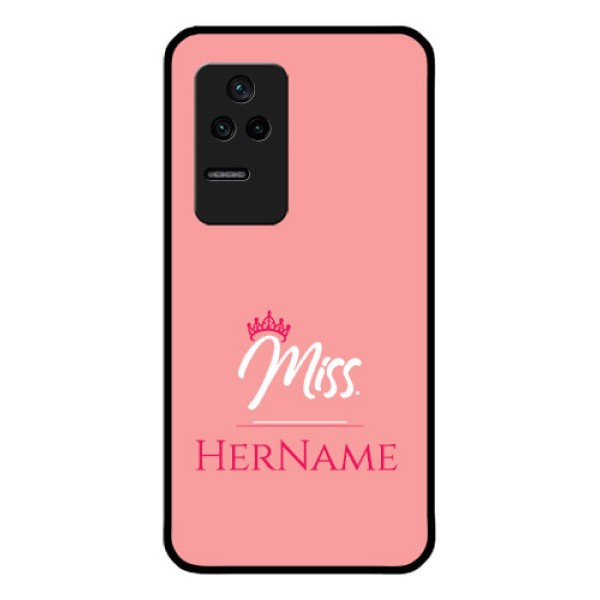 Poco F4 5G Custom Glass Phone Case Mrs with Name