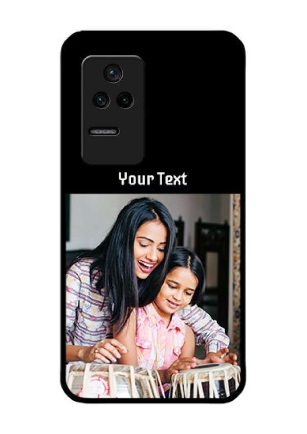 Poco F4 5G Photo with Name on Glass Phone Case