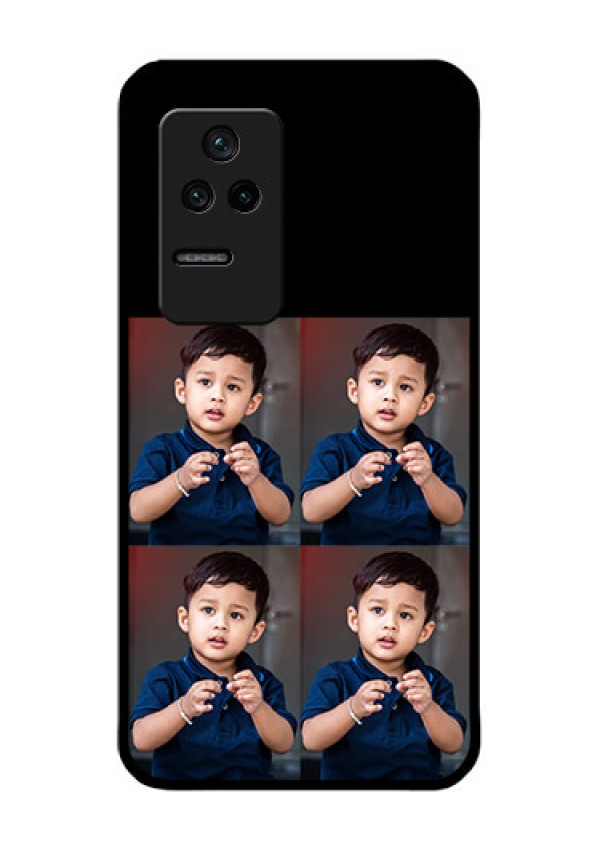 Poco F4 5G 4 Image Holder on Glass Mobile Cover