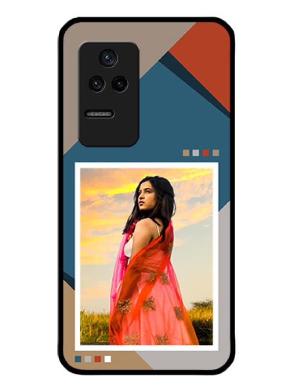 Custom Poco F4 5G Personalized Glass Phone Case - Retro color pallet Design