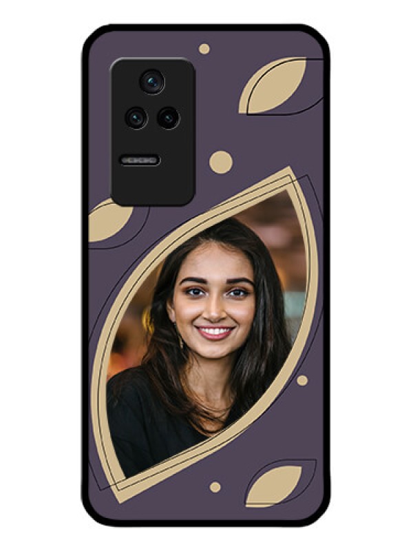 Custom Poco F4 5G Custom Glass Mobile Case - Falling Leaf Design