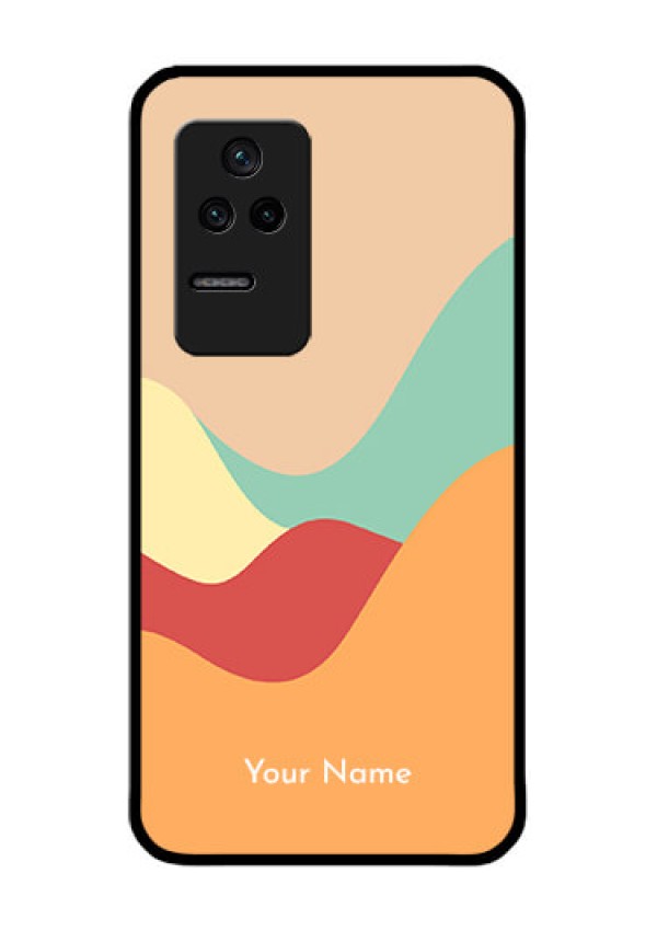 Poco F4 5G Personalized Glass Phone Case - Ocean Waves Multi-colour Design