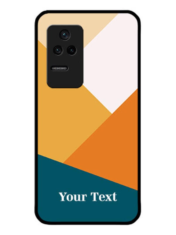 Custom Poco F4 5G Personalized Glass Phone Case - Stacked Multi-colour Design