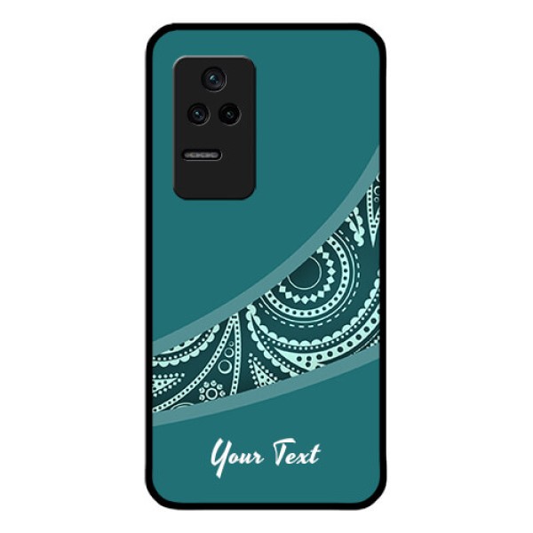 Poco F4 5G Photo Printing on Glass Case - semi visible floral Design Poco F4 5G Photo Printing on Glass Case - semi visible floral Design