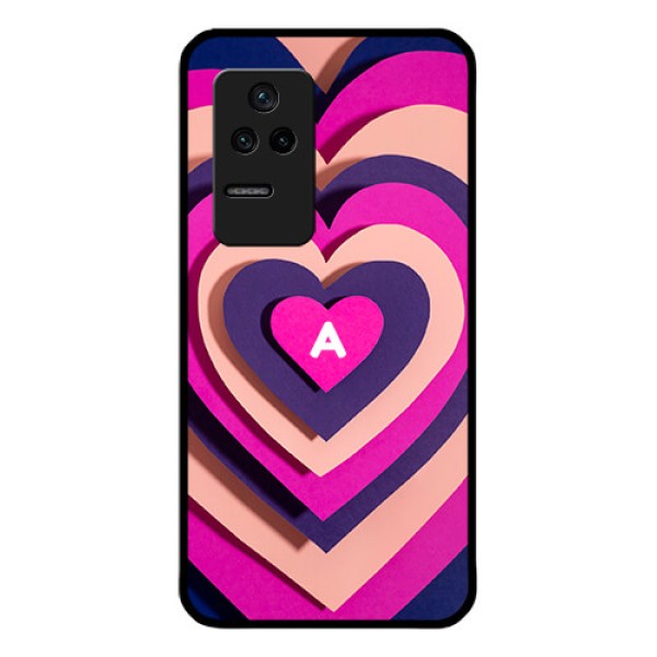 Poco F4 5G Custom Glass Mobile Case - Cute Heart Pattern Design Poco F4 5G Custom Glass Mobile Case - Cute Heart Pattern Design