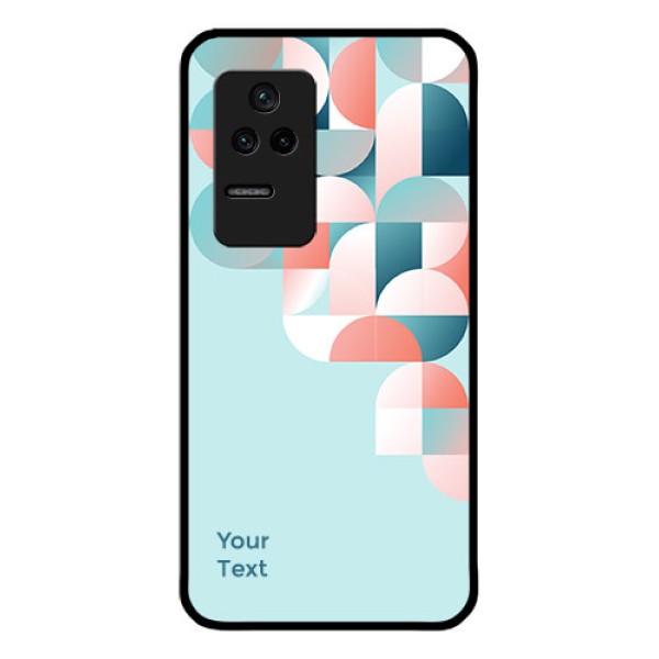 Poco F4 5G Custom Glass Phone Case - Stylish Semi-circle Pattern Design