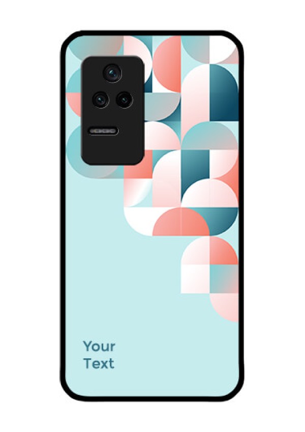 Poco F4 5G Custom Glass Phone Case - Stylish Semi-circle Pattern Design