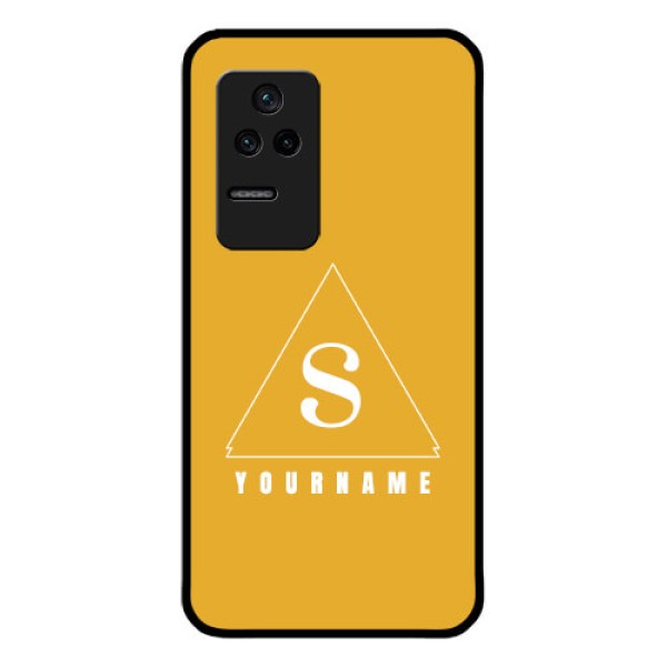 Poco F4 5G Personalized Glass Phone Case - simple triangle Design