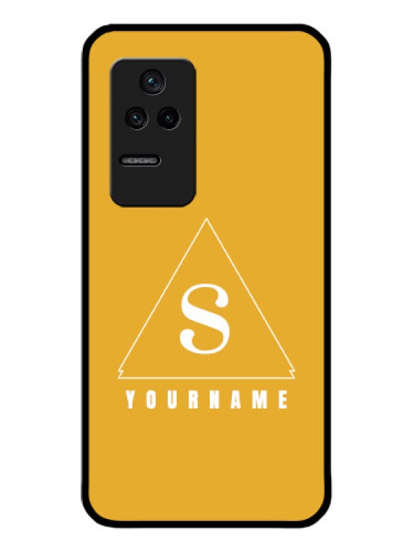 Custom Poco F4 5G Personalized Glass Phone Case - simple triangle Design