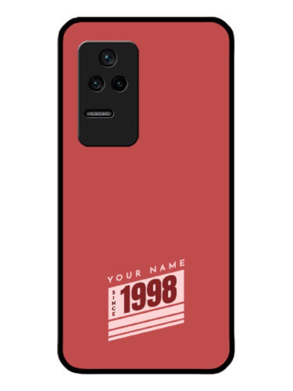 Custom Poco F4 5G Custom Glass Phone Case - Red custom year of birth Design