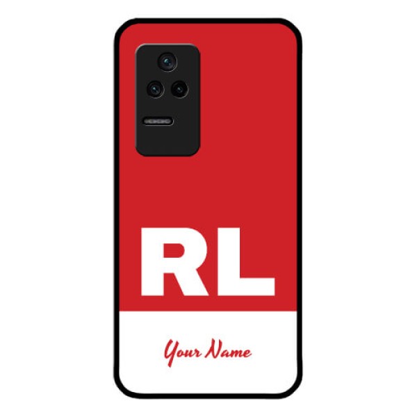 Poco F4 5G Personalized Glass Phone Case - dual tone custom text Design Poco F4 5G Personalized Glass Phone Case - dual tone custom text Design
