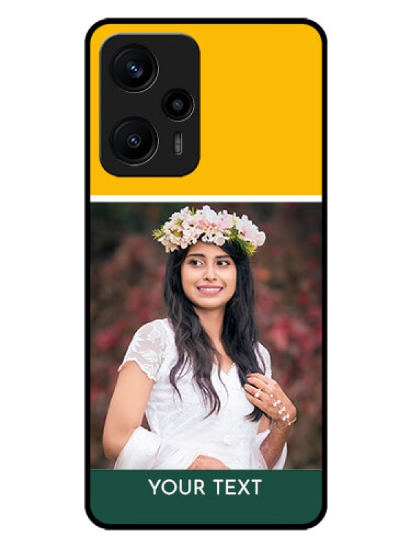 Custom Poco F5 Photo Printing on Glass Case - Love You Design