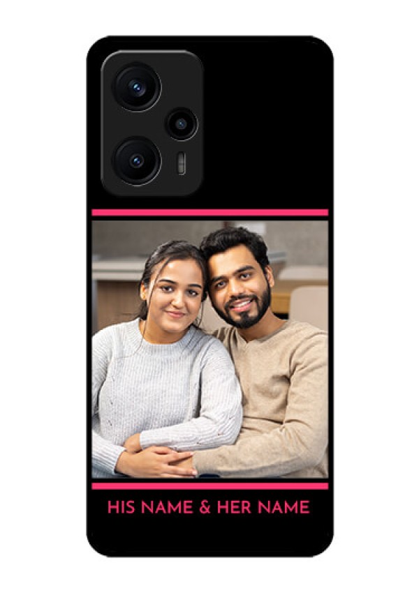 Poco F5 Custom Glass Mobile Case - with Add Text Design