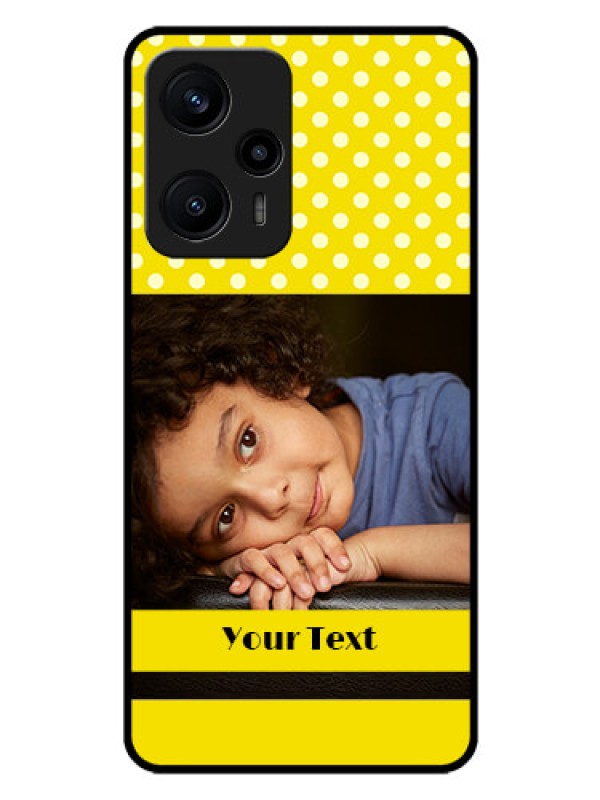 Custom Poco F5 Custom Glass Phone Case - Bright Yellow Case Design