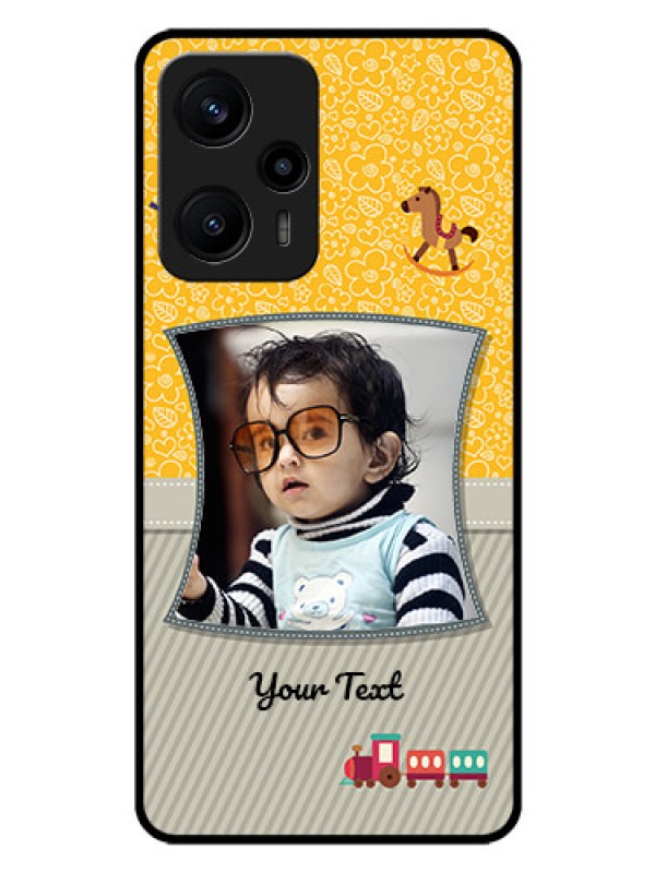 Custom Poco F5 Personalized Glass Phone Case - Baby Picture Upload Design