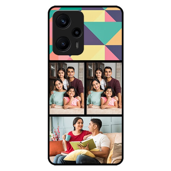 Poco F5 Custom Glass Phone Case - Bulk Pic Upload Design