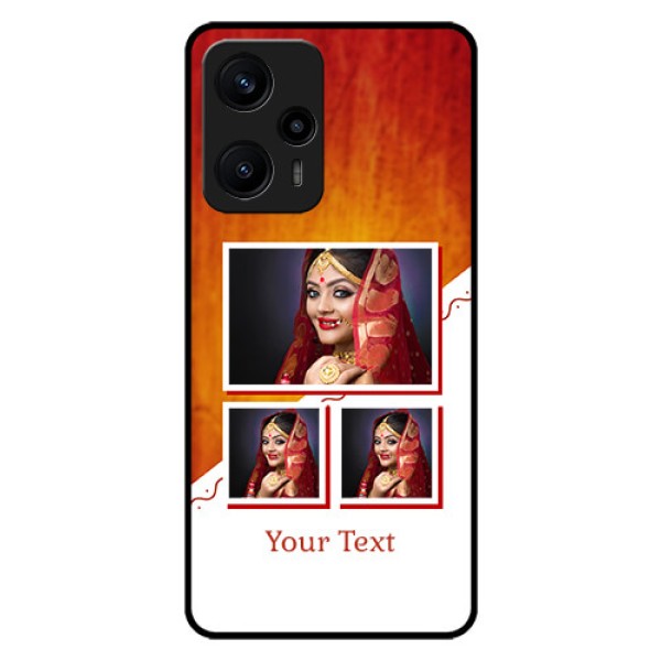 Poco F5 Custom Glass Phone Case - Wedding Memories Design