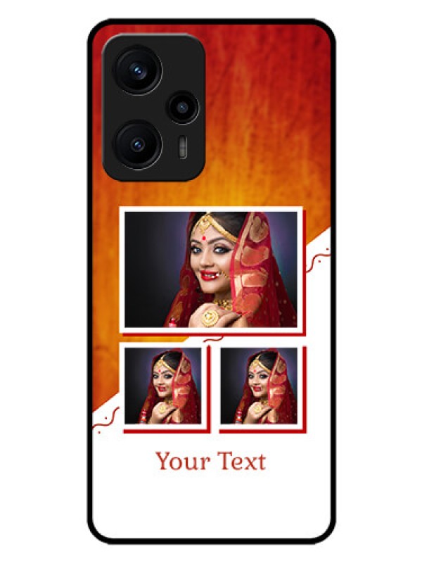 Custom Poco F5 Custom Glass Phone Case - Wedding Memories Design