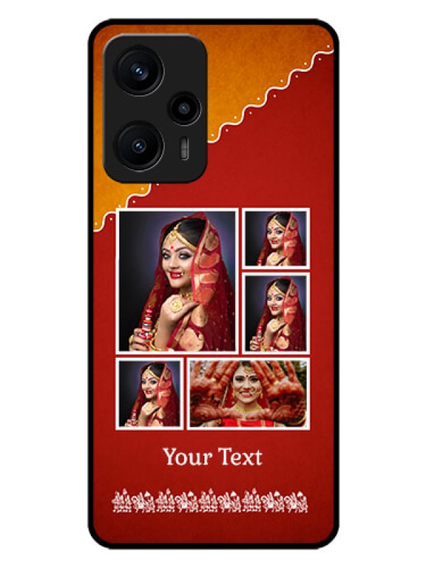 Custom Poco F5 Personalized Glass Phone Case - Wedding Pic Upload Design
