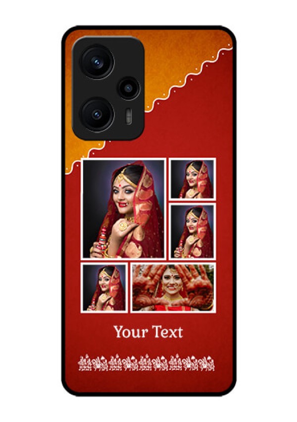 Poco F5 Personalized Glass Phone Case - Wedding Pic Upload Design