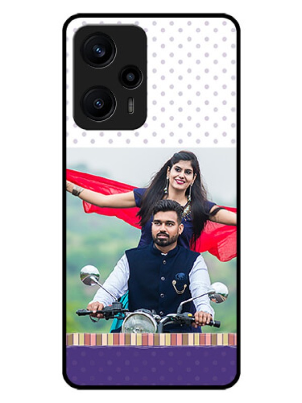 Custom Poco F5 Photo Printing on Glass Case - Cute Family Design