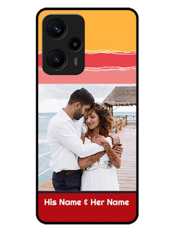 Custom Poco F5 Custom Glass Mobile Case - Colorful Case Design