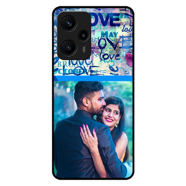 Poco F5 Custom Glass Mobile Case - Colorful Love Design