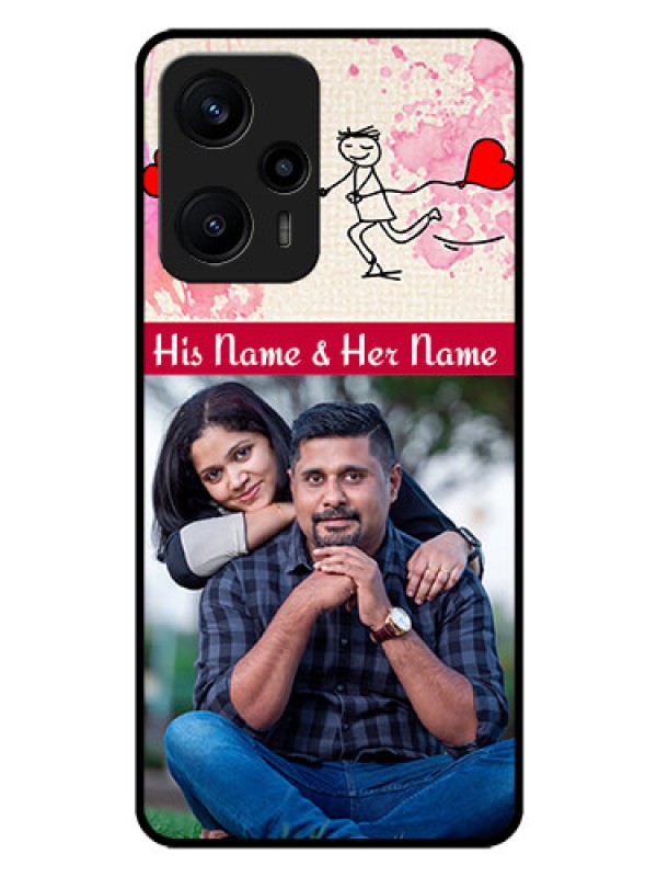 Custom Poco F5 Photo Printing on Glass Case - You and Me Case Design