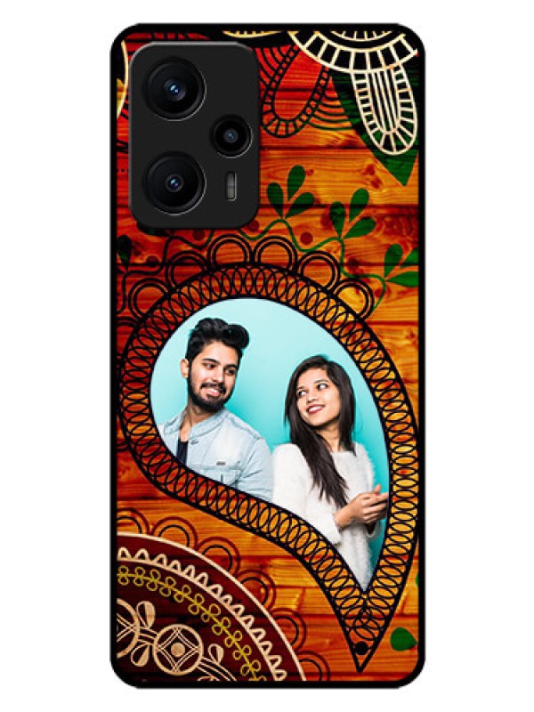 Custom Poco F5 Personalized Glass Phone Case - Abstract Colorful Design