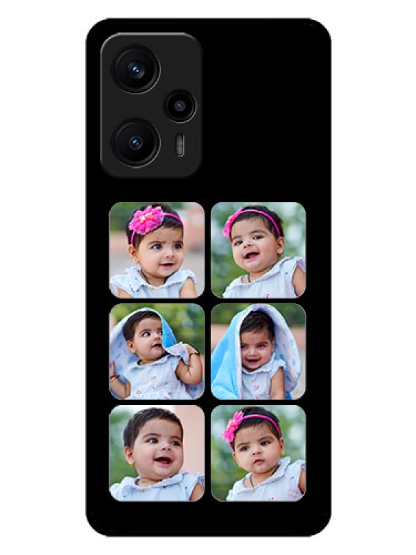 Custom Poco F5 Photo Printing on Glass Case - Multiple Pictures Design