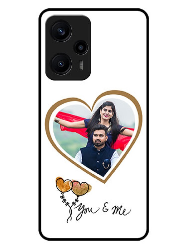Custom Poco F5 Custom Glass Mobile Case - You & Me Design