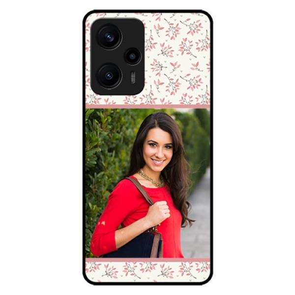 Poco F5 Custom Glass Phone Case - Premium Floral Design
