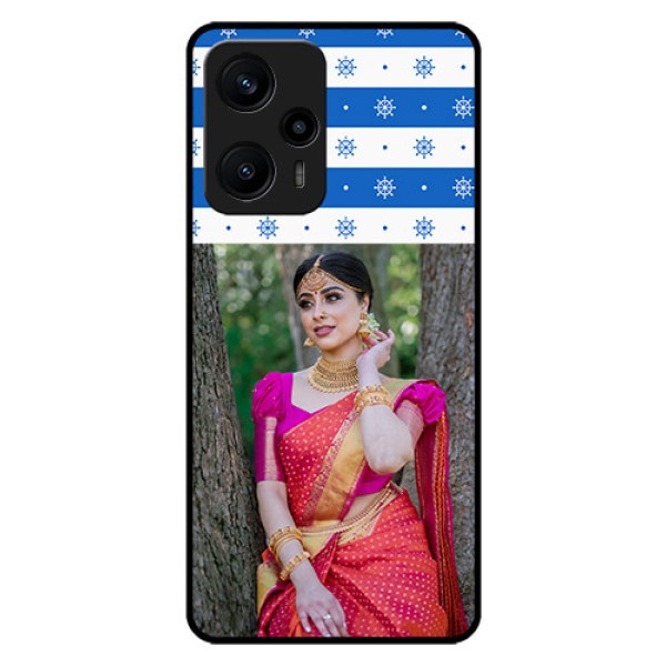 Poco F5 Photo Printing on Glass Case - Snow Pattern Design