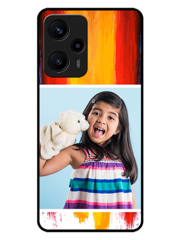 Custom Poco F5 Personalized Glass Phone Case - Multi Color Design