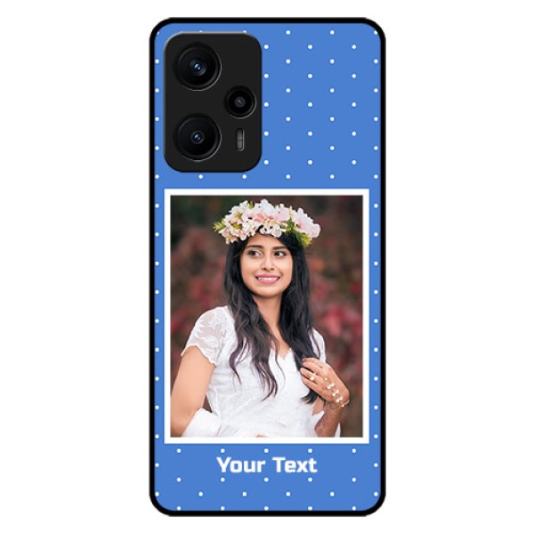 Poco F5 Photo Printing on Glass Case - Polka dots design