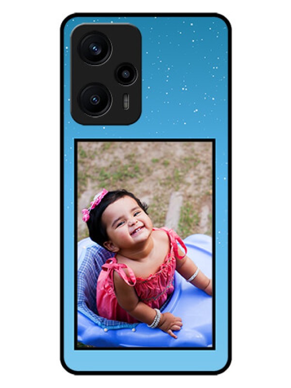 Custom Poco F5 Custom Glass Mobile Case - Wave Pattern Colorful Design