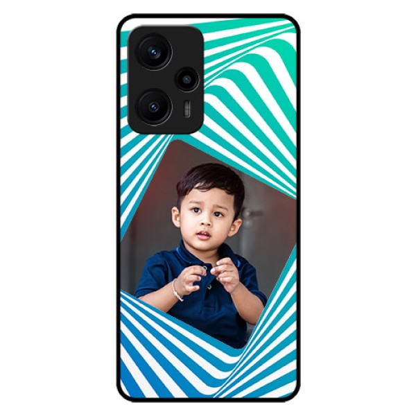 Poco F5 Personalized Glass Phone Case - Abstract Spiral Design