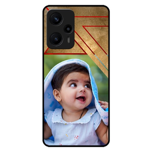 Poco F5 Personalized Glass Phone Case - Gradient Abstract Texture Design Poco F5 Personalized Glass Phone Case - Gradient Abstract Texture Design