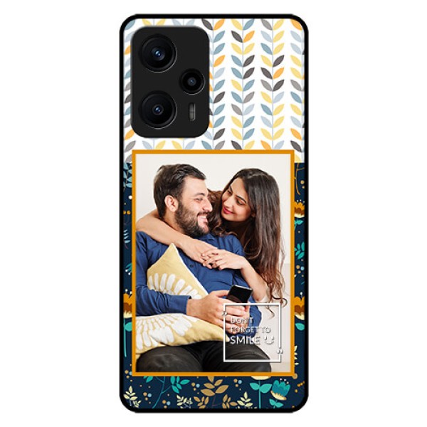 Poco F5 Custom Glass Mobile Case - Pattern Design