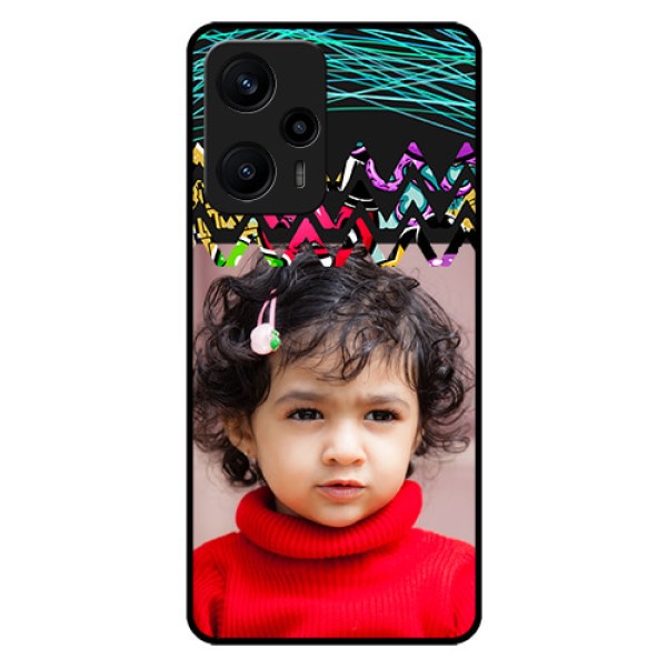 Poco F5 Personalized Glass Phone Case - Neon Abstract Design