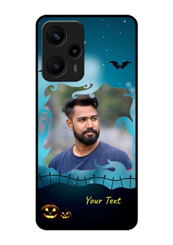 Poco F5 Custom Glass Phone Case - Halloween frame design