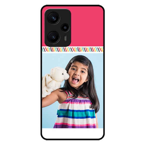 Poco F5 Personalized Glass Phone Case - Line art design