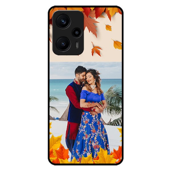 Poco F5 Photo Printing on Glass Case - Autumn Maple Leaves Design Poco F5 Photo Printing on Glass Case - Autumn Maple Leaves Design