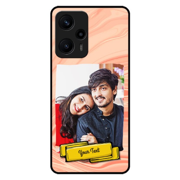 Poco F5 Personalized Glass Phone Case - Marble Texture Design
